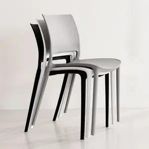 고품질 현대 가정 가구 도매 싼 가격 모든 플라스틱 pp 식당 의자 현대 저녁 의자 레저 플라스틱 의자