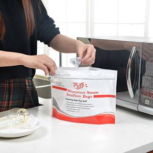 Bolsa de pie reutilizable, esterilizador de <span class=keywords><strong>microondas</strong></span>, bolsas de vapor para esterilizador de bebé, <span class=keywords><strong>biberones</strong></span>, extractor de leche aséptico - Product Image 3