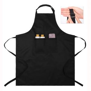 Tablier blanc personnalisé avec logo imprimé et poche pour la cuisine - Product Image 1