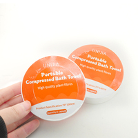 Toalla comprimida desechable de tela no tejida 100% de calidad superior superabsorbente y envuelta individualmente para viajes