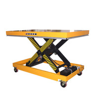 Table élévatrice à ciseaux double hydraulique flexible YILU 2TON avec roues