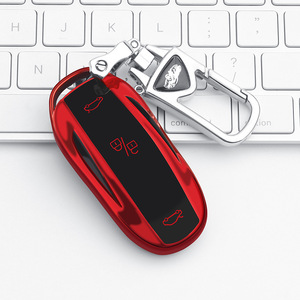 ปลอกหุ้มกุญแจหรูหราพร้อมพวงกุญแจสำหรับ <span class=keywords><strong>Tesla</strong></span> Model x S Y เคสป้องกันกุญแจอุปกรณ์เสริมอัจฉริยะสำหรับกุญแจ <span class=keywords><strong>Tesla</strong></span> Model 3 - Product Image 3