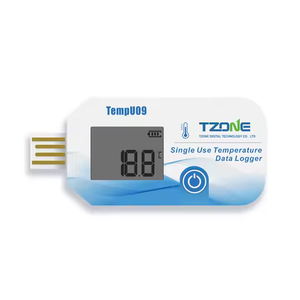 לוגר נתונים חד פעמיים USB טמפרטורה להתאמה אישית ptesu 09 עבור לוגיסטיקה שרשרת קרה עשויה חומר פלסטיק - Product Image 1