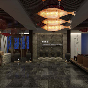 Bamboo Fish Shaped Pendant Lamp Oval E27 LED Light Source For Restaurant Hotel Guesthouse Lighting - Product Image 4