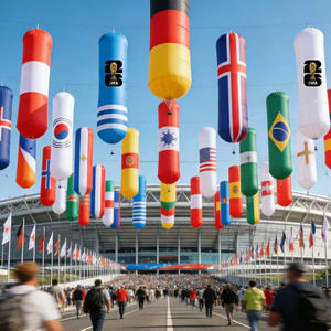 Globos Inflables Publicitarios para Desfiles, Globos Gigantes Personalizados con LED, Decoración Inflable Impermeable para la Copa <span class=keywords><strong>Mundial</strong></span> - Product Image 2