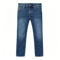 Jeans vintage à coupe droite pour homme, en denim de coton légèrement extensible, cinq poches, décontracté, confortable au quotidien