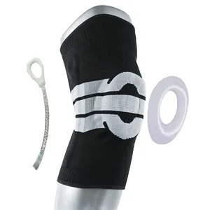 Genouillères à bande patellaire en silicone, genouillères médicales de bonne qualité, compression du genou, manchon de soutien des articulations