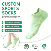 Chaussettes de yoga montantes pour femmes, respirantes, fines, tricotées, antibactériennes, en Spandex/Polyester, pour le sport printanier, personnalisables