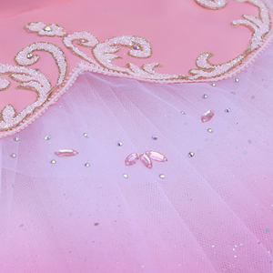 T0167 <span class=keywords><strong>Tutu</strong></span> de ballerine en satin dégradé <span class=keywords><strong>rose</strong></span> pêche, fabrication en usine, <span class=keywords><strong>pas</strong></span> <span class=keywords><strong>cher</strong></span>, plateau - Product Image 5