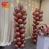 Support de ballons en plastique à installation facile, arche de ballons avec base et poteau pour décoration de mariage