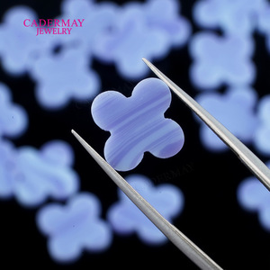 Cadermay Mother Of Pearl Four Leaf Clover Loose Stone For Bracelet Making Jewelry Findings White Natural Gemstone 10mm - Product Image 3