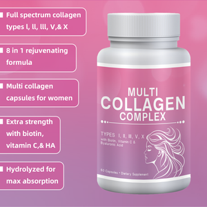 Private Label Collagen Capsules Supplement Organic Super Collagen Capsules Biotin for Glowing <strong>Hair</strong> <strong>Skin</strong> Health Beauty <strong>Vitamin</strong> - Product Image 6