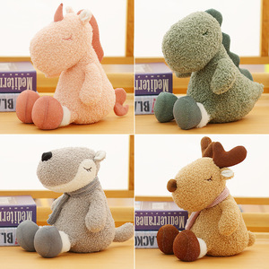 New Coral velvet unicorn doll peluche dinosauro alce lupo animale cuscino morbido regalo personalizzato neonate - Product Image 2
