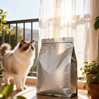 Sacs d'emballage refermables de qualité alimentaire, résistants à l'humidité, imprimés sur mesure, pour aliments pour animaux, avec soufflet latéral et fond plat