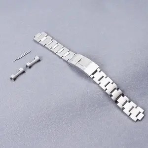 Bracelet de montre de luxe professionnel <span class=keywords><strong>Seiko</strong></span> 5 SNK361 18 mm réglable avec fermoir déployant en acier inoxydable 316L en argent - Product Image 5