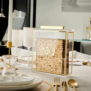 Assiette carrée de 9.5 ''avec <span class=keywords><strong>matza</strong></span> de pain plat juif pour Pâque sur fond blanc - Product Image 6