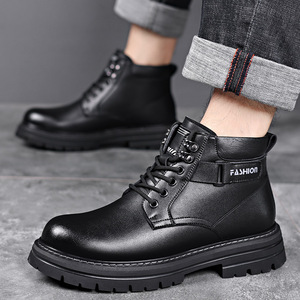 Botas Martin para Hombre, con Punta Redonda, Forro de Felpa, Suela de Goma, Aislantes, Cálidas para Invierno, a la Moda - Product Image 2
