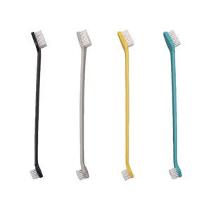 Fábrica Direta Pet Toothbrush Set Personalizado Cor Triângulo Double Headed Cat e <span class=keywords><strong>Dog</strong></span> Pet Oral Care Toothbrush - Product Image 6