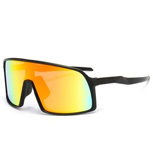 Gafas de sol deportivas para hombre y mujer, lentes polarizadas TAC con marco de PC de marca famosa, con logotipo de metal original, para ciclismo