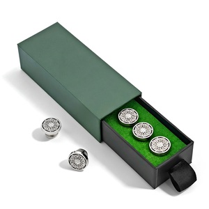 Botón de metal KUNSHUO para Baju Melayu, botón de cristal para ropa, logotipo de marca personalizado, botón para camisa malaya, para ropa Baju Melayu - Product Image 2