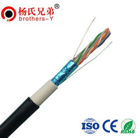 Prix de gros du fournisseur 26 Awg 305m 4 paires de câbles réseau Cat6 Câble Ethernet FTP Câble extérieur Cat6