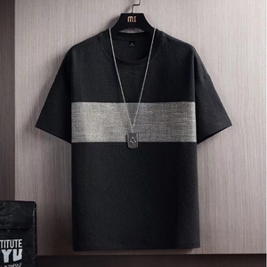 Liu Ming OEM ODM T-Shirt Estiva da Uomo Stile Coreano alla Moda, Manica Corta, Collo Tondo, Maglietta Casual Basica - Product Image 3
