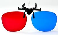 Lunettes correctrices de Daltonisme Unisexe Monture PC Noire avec Verres Rouges UV400 Style Clip-On