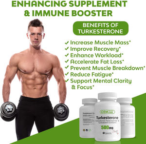 Prix usine OEM 500mg turkesterone capsules compléments alimentaires soins de santé supplément à base de plantes capsules de turkesterone - Product Image 3