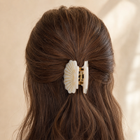 Nouveauté : Pince à Cheveux en Acétate de Cellulose Coquillage Personnalisable avec Logo – Accessoire Cheveux Femme pour Vacances à la Plage