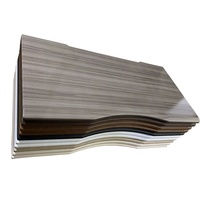 Dessus de table en bois de placage de PVC MDF de style design moderne en couleur noir et blanc populaire niveau E1
