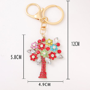 Chakra arbre de vie Kabbale Porte-clés Pendentif bijoux Bonne Chance Diamants Strass Cristal Arbre de Vie Porte-clés amulette Bling - Product Image 6