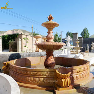 Acqua <span class=keywords><strong>da</strong></span> <span class=keywords><strong>giardino</strong></span> rotonda bianca grande <span class=keywords><strong>fontana</strong></span> di pietra di marmo all'aperto più popolare - Product Image 6