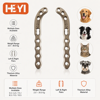 Plaque osseuse orthopédique vétérinaire pour animaux, plaque de blocage fémorale distale en alliage de titane pour chat et chien, conception anatomique pour fracture