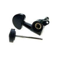 Vente en gros d'accordeurs de verrouillage de guitare noirs 3R3L clés têtes de machine chevilles d'accord de guitare pour pièces de guitares acoustiques