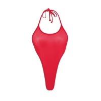 Dames badpak van doorschijnend mesh, hoge snit, monokini, sexy, doorschijnend strandkleding, aanpasbaar