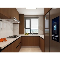 Fortement recommandé pour toute la maison Personnalisation ODM/OEM Bois massif Luxe Design moderne Écologique Facile à nettoyer Armoires de cuisine