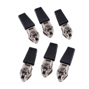 Chất lượng cao Nylon dây kéo kim loại thanh trượt đôi cao su tùy chỉnh bán khóa tự làm đầu 4yg dây kéo thanh trượt cho túi hàng may mặc trực tiếp Trung Quốc - Product Image 3