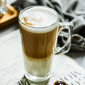 Hete Verkoop Commerciële En Huishoudelijke Glazen Drinkwaren Latte Gelaagde Koffiemokken Met Handvatten Voor Sap Melkthee - Product Image 4