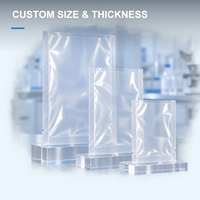 Emballage de composants de dispositifs médicaux, sacs plats composites transparents, pochettes laminées personnalisées à trois soudures latérales