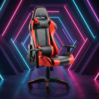 Chaise de jeu e-sport moderne en cuir synthétique, coussin en éponge en forme de coussin, accoudoir pivotant à levage 2D, chaise pivotante YH-703B, 1 an