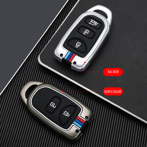 Étui de protection pour clé de voiture en alliage de zinc et gel de silice pour <span class=keywords><strong>KIA</strong></span> Hyundai Tucson SONATA Santa Fe Rohens Coupe Cerato Anneaux <span class=keywords><strong>Porte</strong></span>-clés - Product Image 6