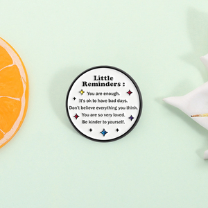 Petites épingles en émail avec des messages inspirants, vous êtes assez, broches, badges de revers, bijoux, cadeaux en gros - Product Image 2