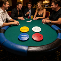 Boutons de poker professionnels pour casino, diamètre 48 mm, épaisseur 4 mm, pour Small Blind, Big Blind, All-in et Dealer, lot de 1 pour Texas Hold'em