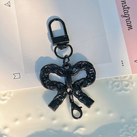 Gantungan Kunci Bentuk Pita Berongga dengan Lobster Clasp, Liontin Lepas untuk Kerajinan Perhiasan DIY, Tali Tas, Tali Ponsel untuk Pembuatan Perhiasan
