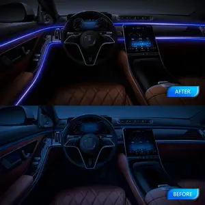 شريط LED للسجائر RGB USB ، إضاءة تصميم السيارة ، الملحقات الداخلية ، الأضواء المحيطة ، 1 م ، 2 م ، 3 م ، 5 م ، 24 فولت ، 12 فولت