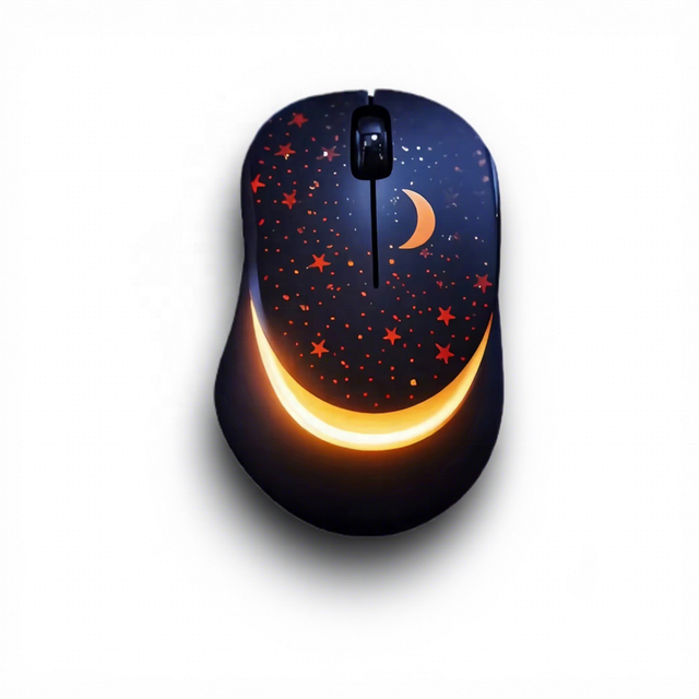 Rechargeable Dual-mode Wireless Mouse with Starry Design for Office and Home Use