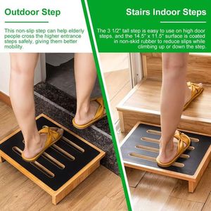 Wooden <b>Bathroom</b> <b>Stool</b> 40x32x10.51cm Multi-Purpose Step Footstool For Home Office Kids - Product Image 3