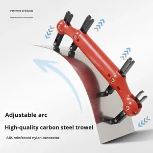 Truelle à Main Réglable Dix-Huit Monstres, <span class=keywords><strong>Grattoir</strong></span> à Mastic et Couteau à Enduire, Outil de Finition pour Maçonnerie avec Lame en Acier Inoxydable et Manche en Bois - Product Image 2