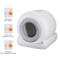 Bac à litière intelligent pour chat, entièrement automatique, autonettoyant, contrôle par application, contrôle des odeurs, 45L, grand format, ABS, pour chats d'intérieur, vente en gros