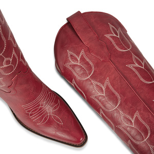 Botas Vaqueras Vintage al por Mayor WETKISS, Botas Altas hasta la Rodilla con Punta Redondeada <span class=keywords><strong>y</strong></span> Tacón Cuadrado, Botas de Vaquera para Mujer con Bordado de Flores - Product Image 5